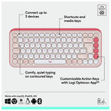 Logitech POP Icon Keys wireless keyboard Rose (British brand)