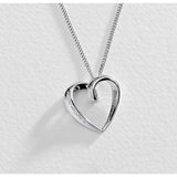 Moon & Back sterling silver Mum heart pendant necklace - British product