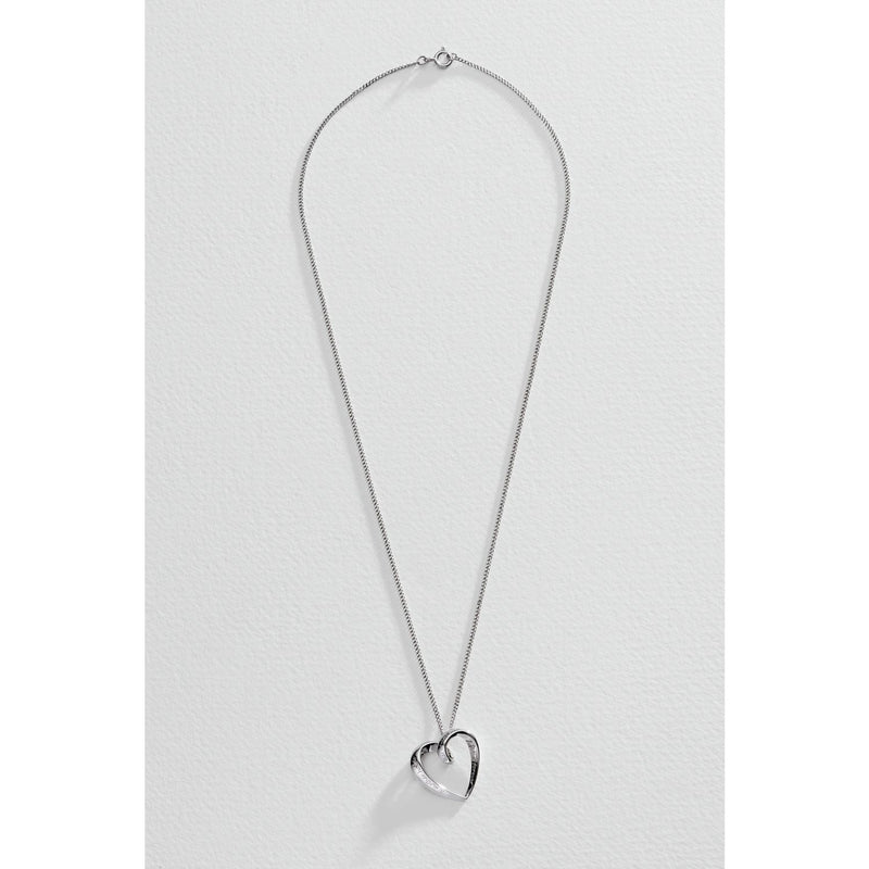 Moon & Back sterling silver Mum heart pendant necklace - British product