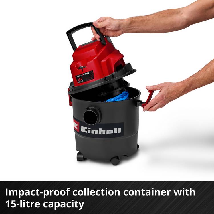 Einhell cordless wet dry vacuum cleaner 15 litre (British brand)