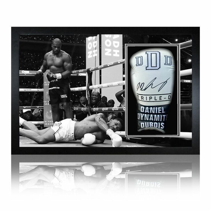 Daniel Dubois signed framed boxing glove black or white - British product