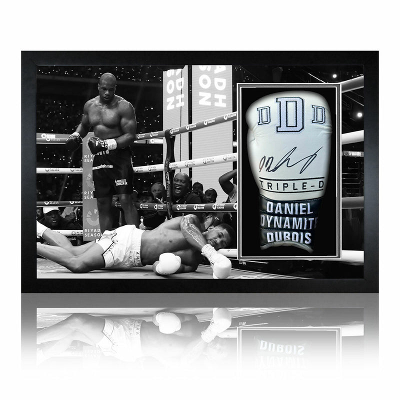 Daniel Dubois signed framed boxing glove black or white - British product