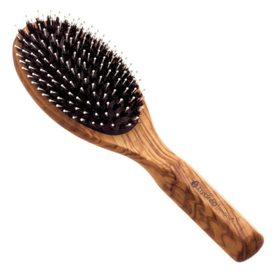 Superdrug Hydrea London Olive Wood Smoothing Hair Brush with Boar Bristle- Buy online at McGrocer