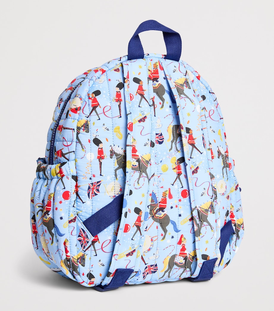 Harrods quilted Trooping the Colour backpack, imported from the UK