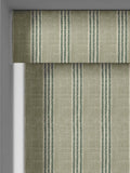 Emily Bond sage George stripe roller blind made to measure - British product