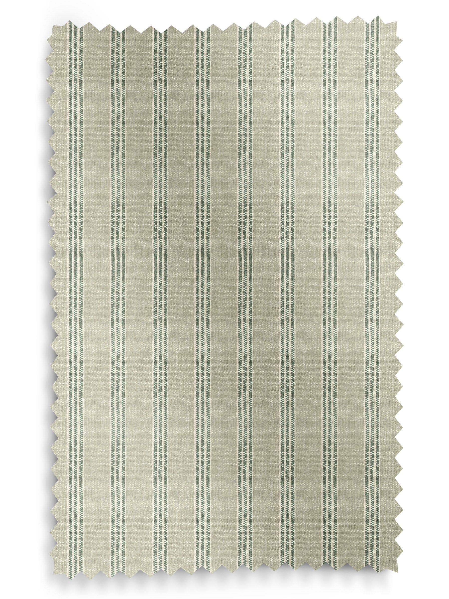 Emily Bond sage George stripe roller blind made to measure - British product