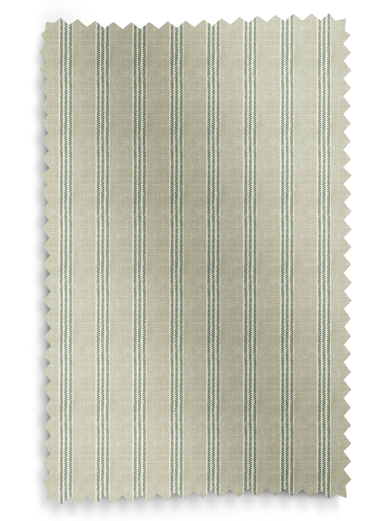 Emily Bond sage George stripe roller blind made to measure - British product