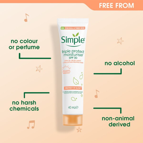 Simple Protect 'N' Glow Triple Protect Moisturiser Spf 30 GOODS Superdrug   