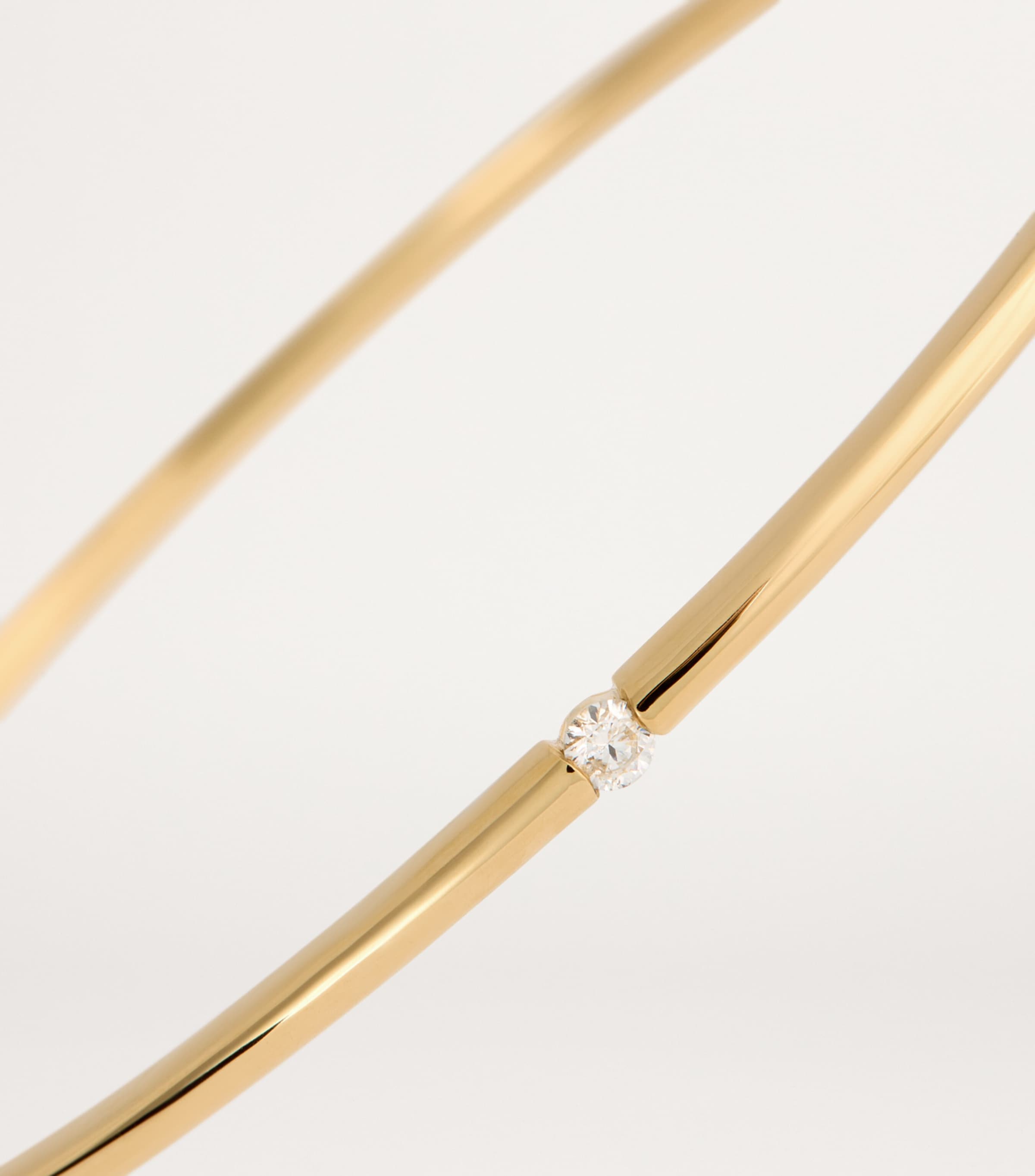 Persée small yellow gold diamond Zeus bangle, imported from the UK