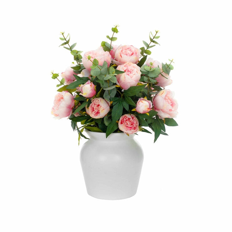 Tree Locate artificial peony and eucalyptus bouquet, UK version