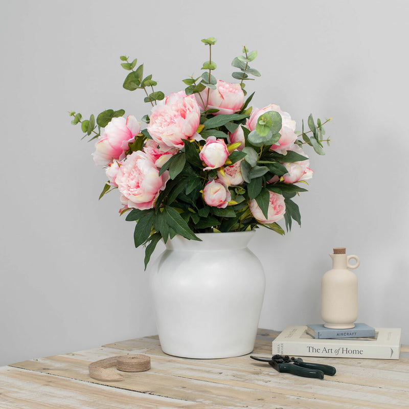 Tree Locate artificial peony and eucalyptus bouquet, UK version