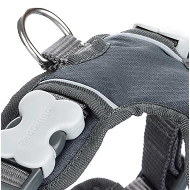 Red Dingo Cool Grey Padded Dog Harness