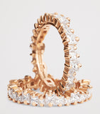 Suzanne Kalan rose gold and princess diamond tech ring jackets size 8.5 (British brand)