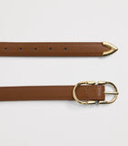 Maje leather double buckle belt, 2cm wide, imported from the UK