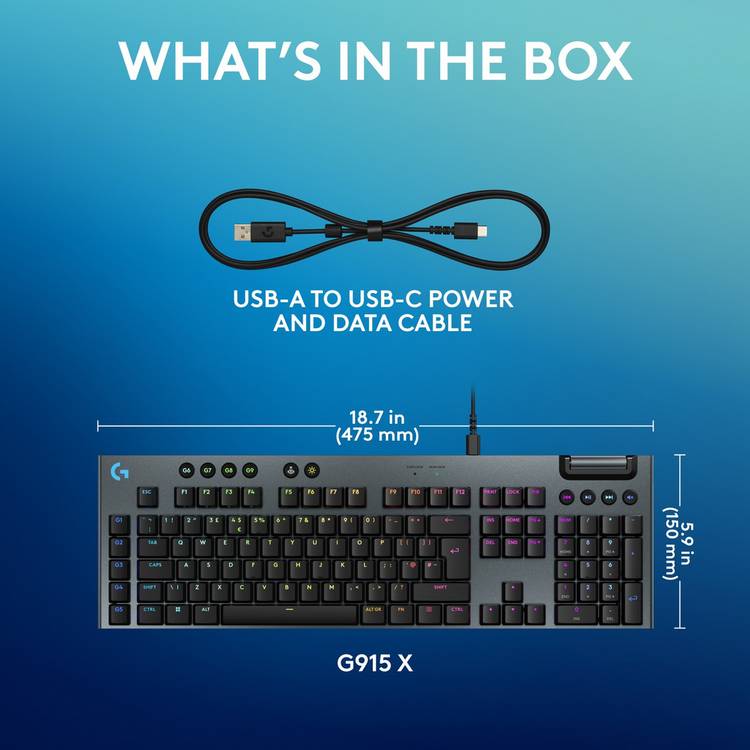 Logitech G915 X gaming keyboard, UK version