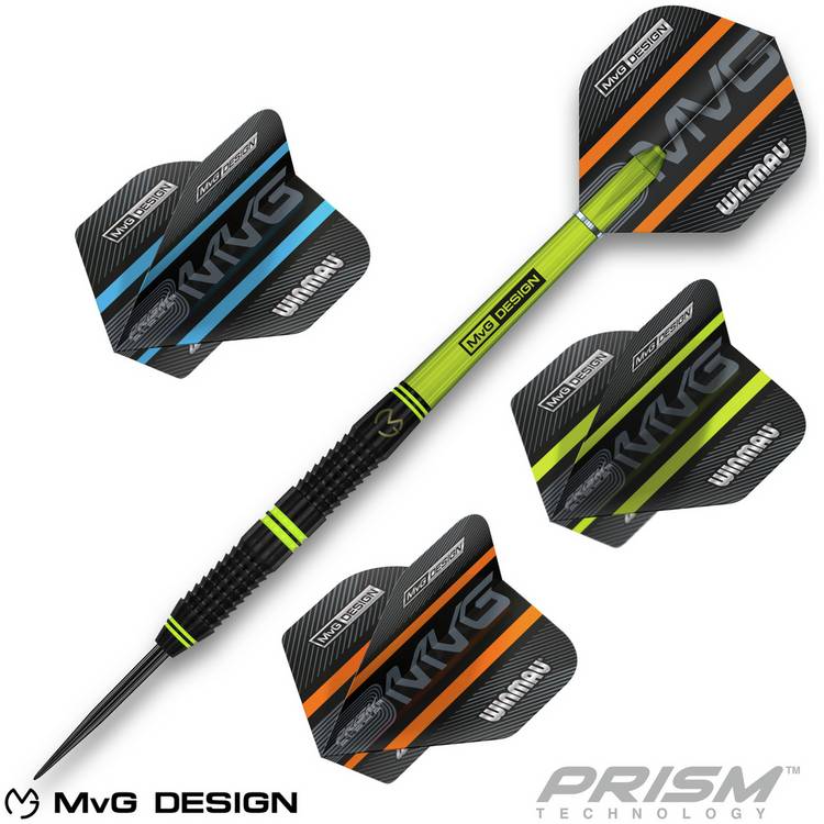 Winmau MvG Active 24g tungsten darts set - British product