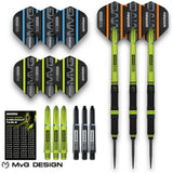 Winmau MvG Active 24g tungsten darts set - British product