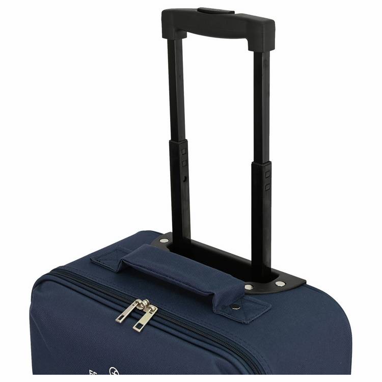 Featherstone 4 wheel soft cabin suitcase navy (British brand)