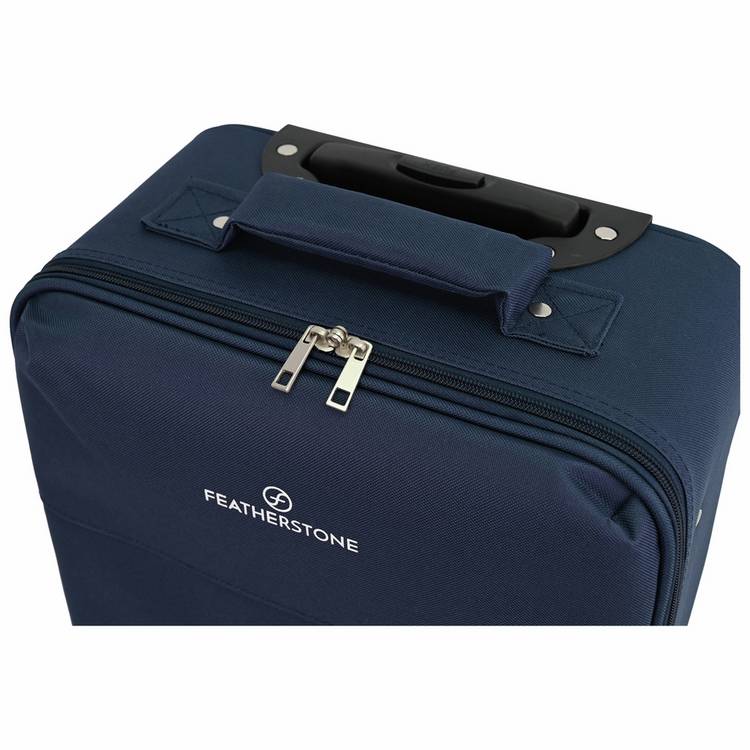 Featherstone 4 wheel soft cabin suitcase navy (British brand)