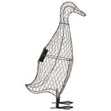 Home solar duck family wire sculpture, imported from the UK