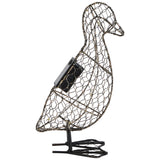 Home solar duck family wire sculpture, imported from the UK