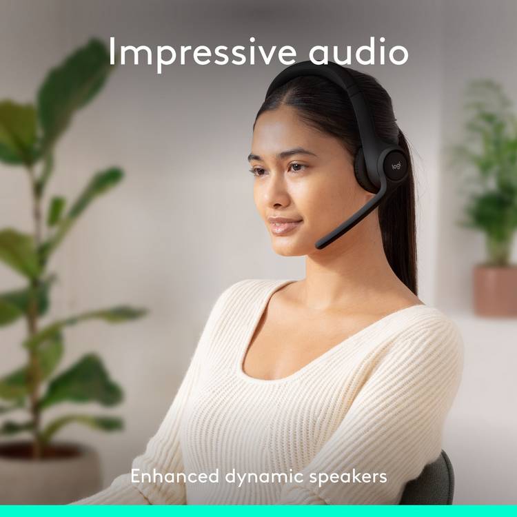 Logitech Zone 300 wireless PC headset black, imported from the UK