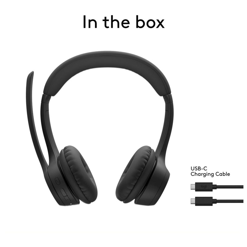 Logitech Zone 300 wireless PC headset black, imported from the UK