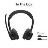 Logitech Zone 300 wireless PC headset black, imported from the UK