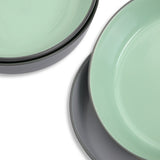 Habitat two tone stoneware pasta bowls grey mint 4 piece (British brand)