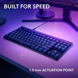 Logitech G515 Lightspeed TKL wired keyboard black (British brand)