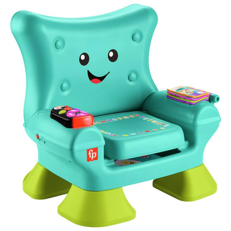 Fisher Price Smart Stages Chair teal electronic learning toy, UK version