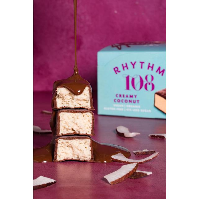 Rhythm 108 Swiss Vegan Creamy Coconut Bar with Dark Chocolate   33g GOODS M&S   