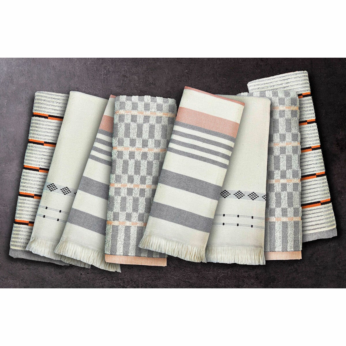 Mundo Textile Kitchen Towels 8 Pack, 4 Designs