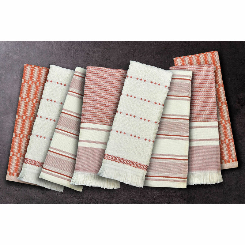 Mundo Textile Kitchen Towels 8 Pack, 4 Designs