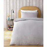 Silentnight dove grey microfibre bedding set single (British brand)