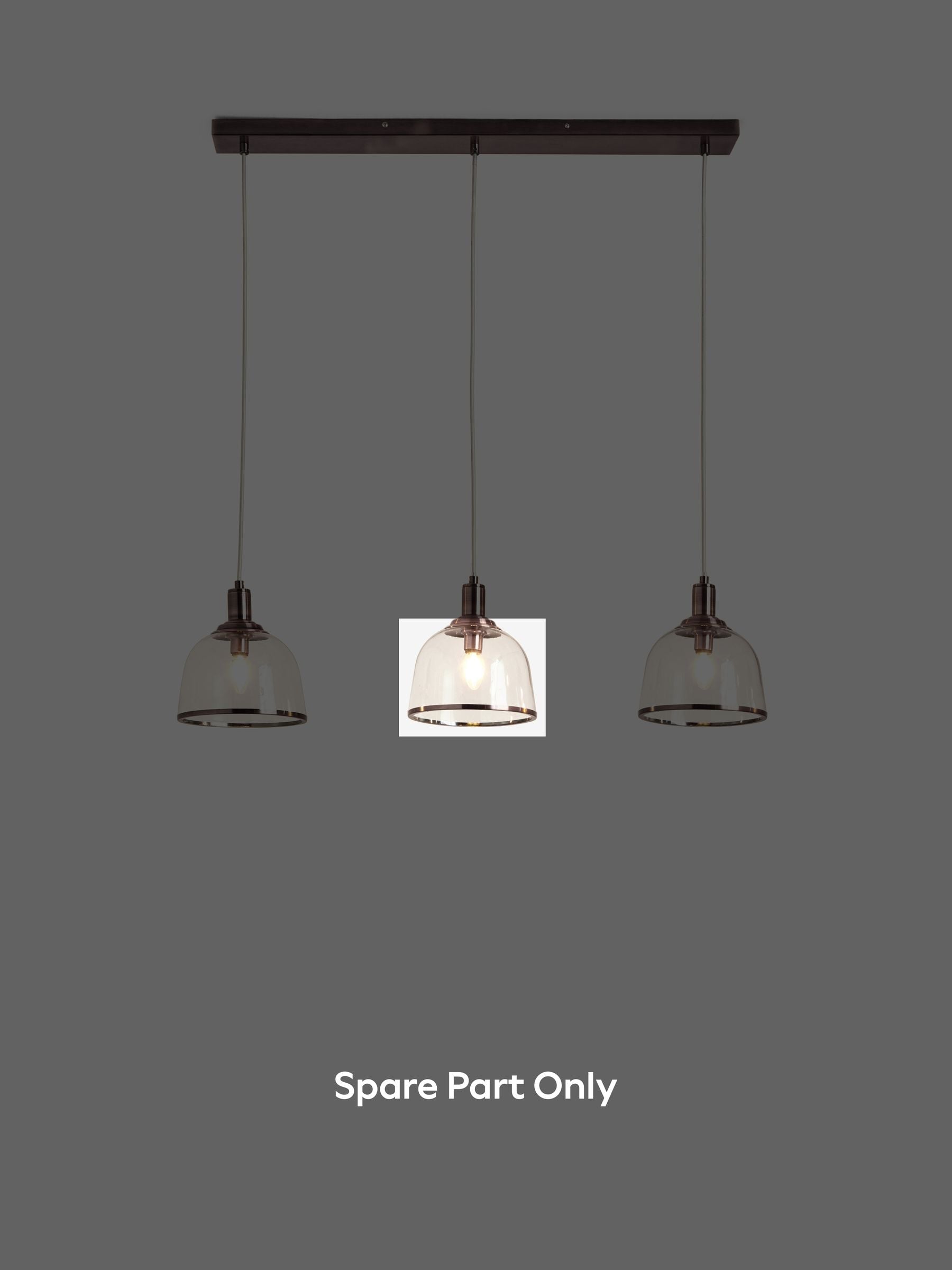 Gloucester clear pendant shade spare part 21cm - British product