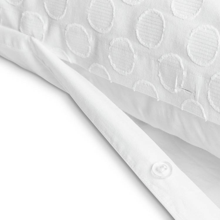 Habitat cotton clipped dot white bedding set double, UK version