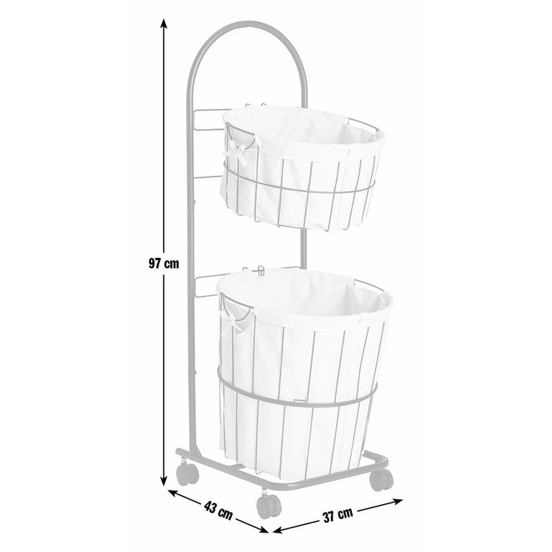 Argos Home laundry basket trolley 37 litre black - British product