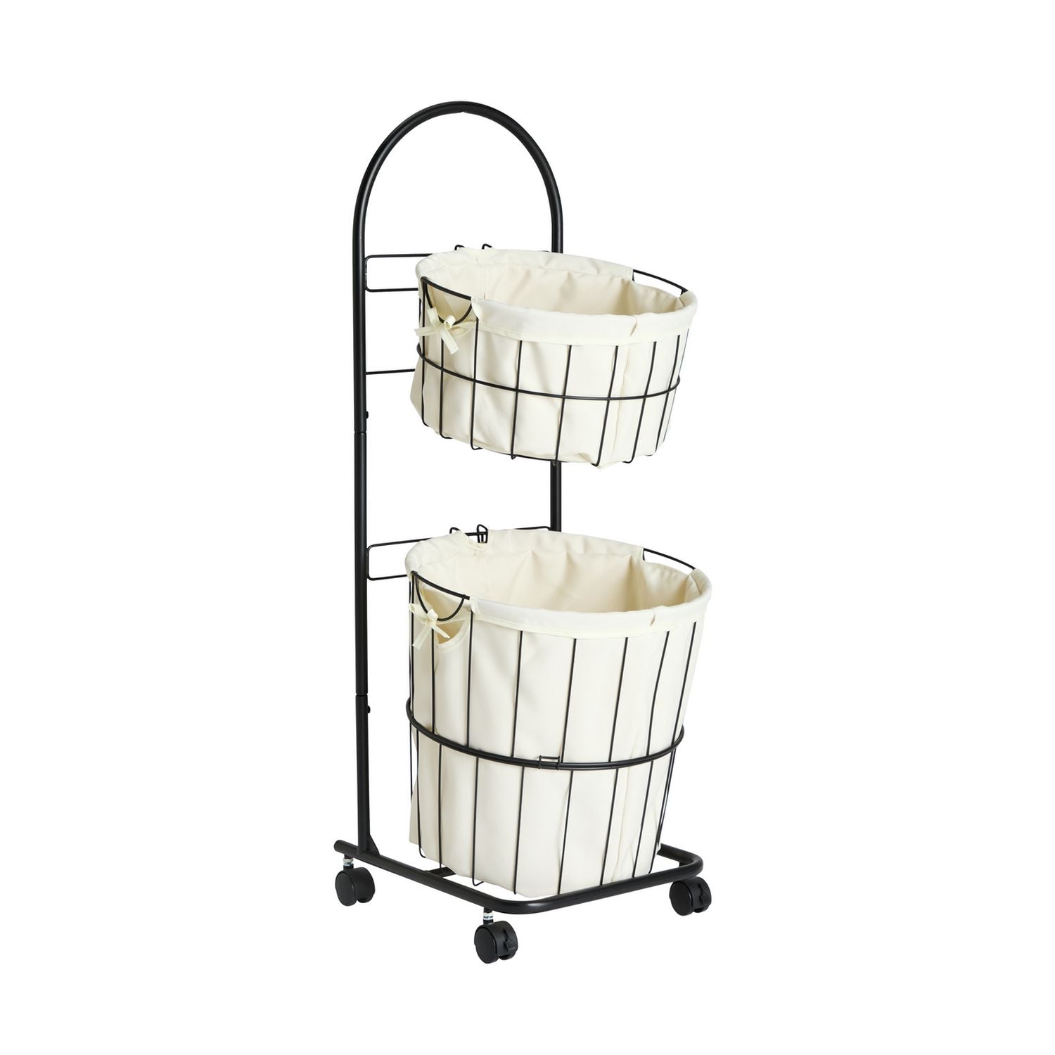 Argos Home laundry basket trolley 37 litre black - British product