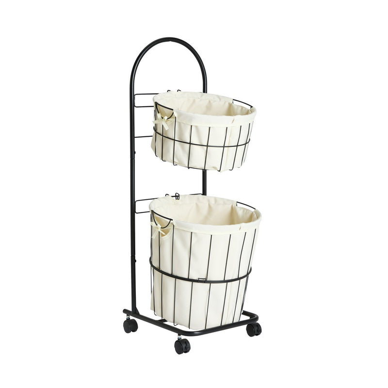 Argos Home laundry basket trolley 37 litre black - British product