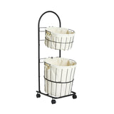Argos Home laundry basket trolley 37 litre black - British product