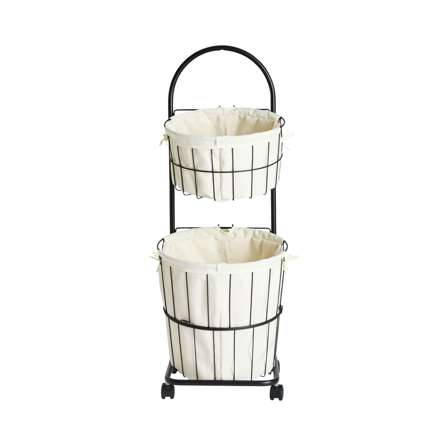 Argos Home laundry basket trolley 37 litre black - British product