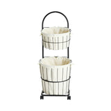 Argos Home laundry basket trolley 37 litre black - British product