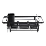 Argos Home extendable dish drainer black powder coated steel, UK version