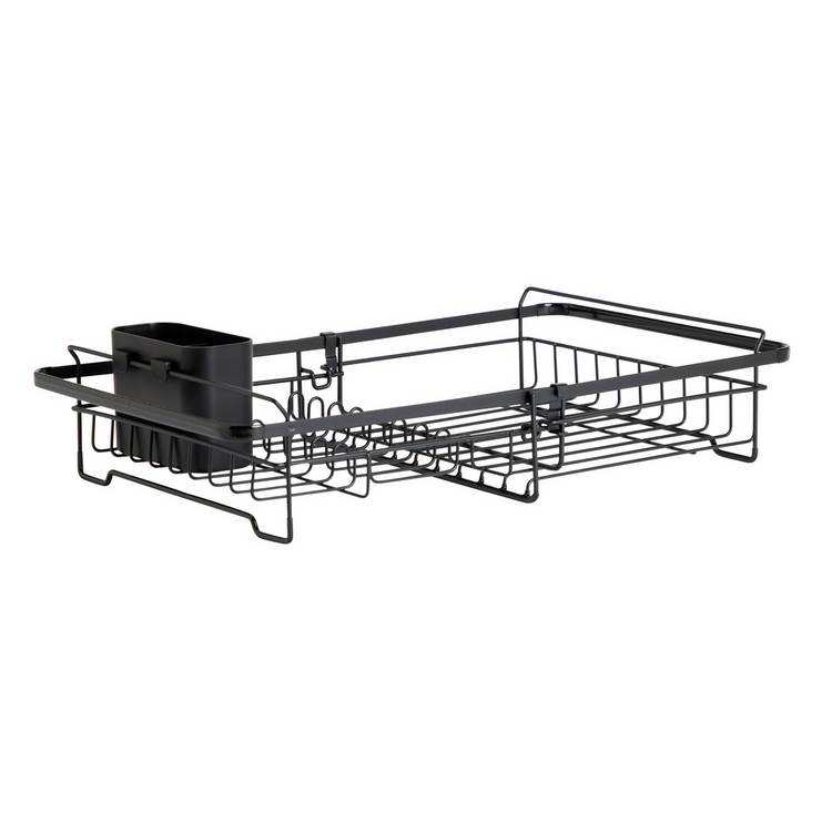 Argos Home extendable dish drainer black powder coated steel, UK version