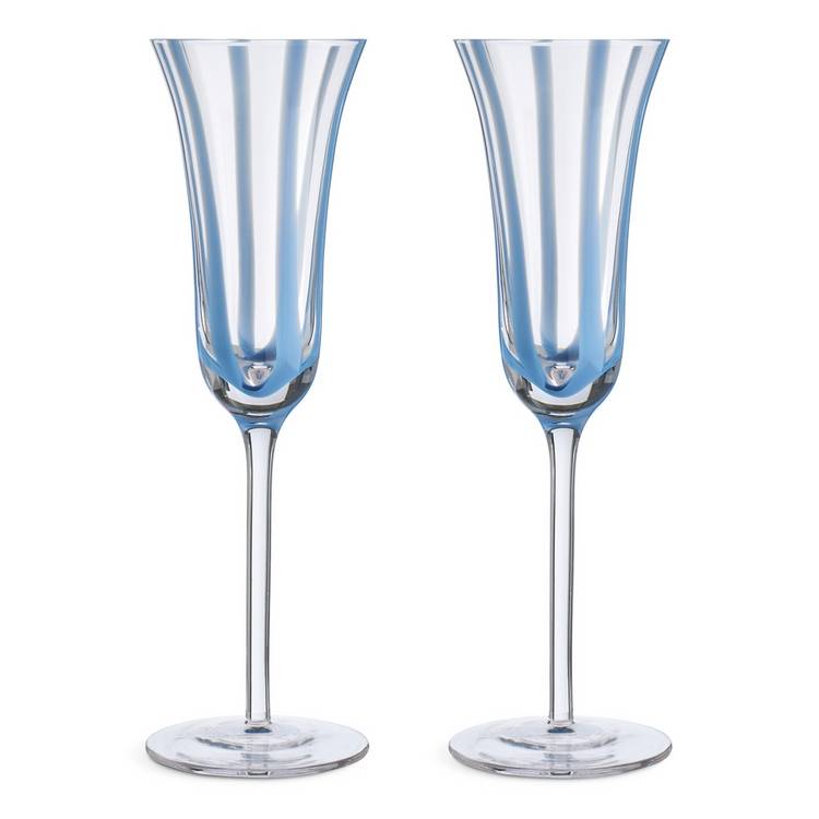 Habitat hand-painted champagne flutes 2pk, UK version