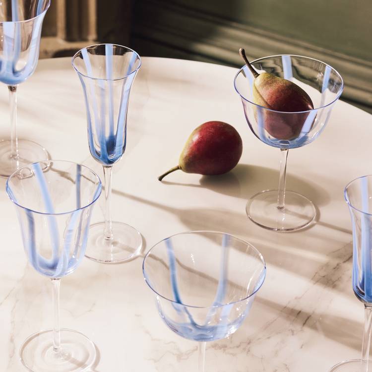 Habitat hand-painted champagne flutes 2pk, UK version
