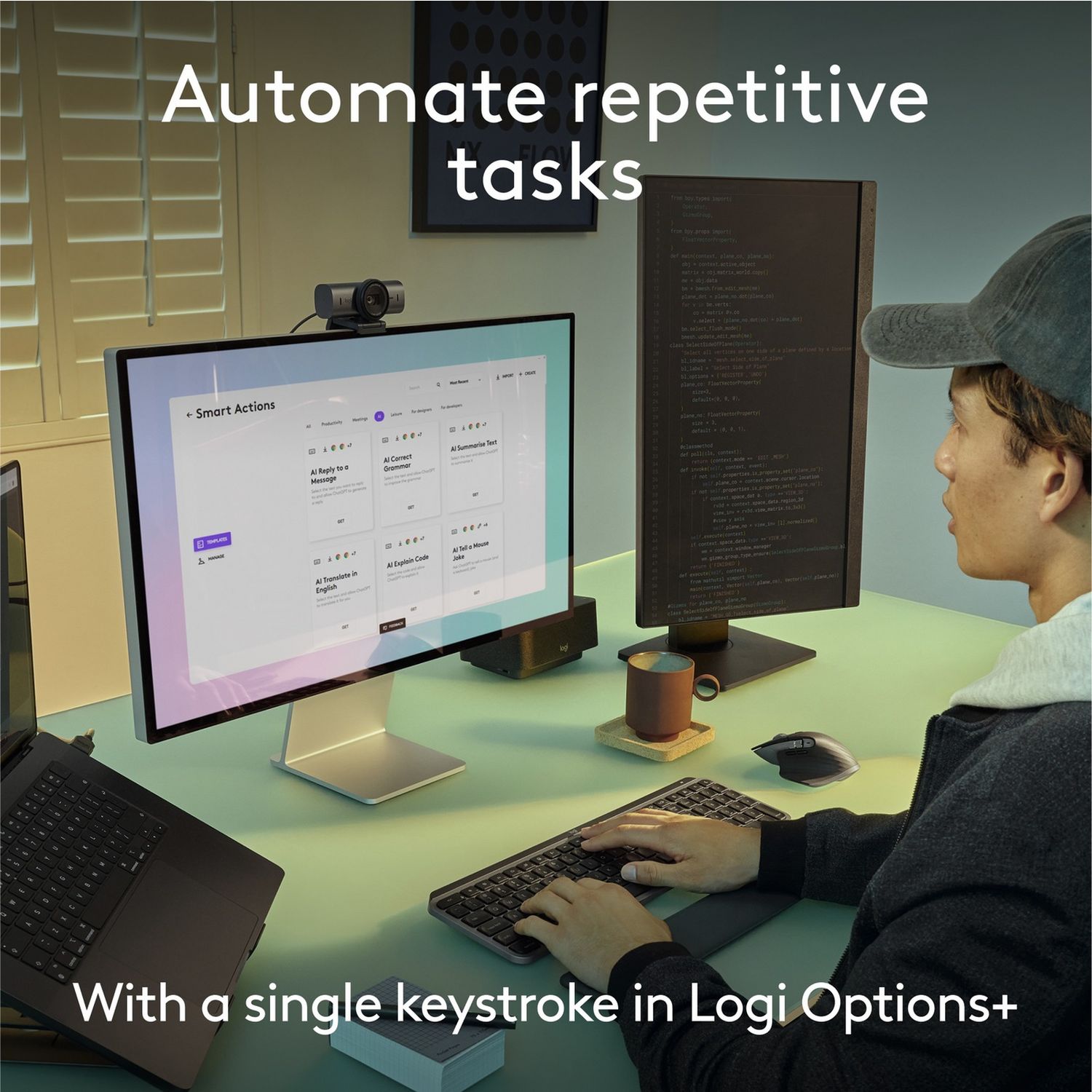 Logitech MX Keys S Mac wireless keyboard in grey, UK version