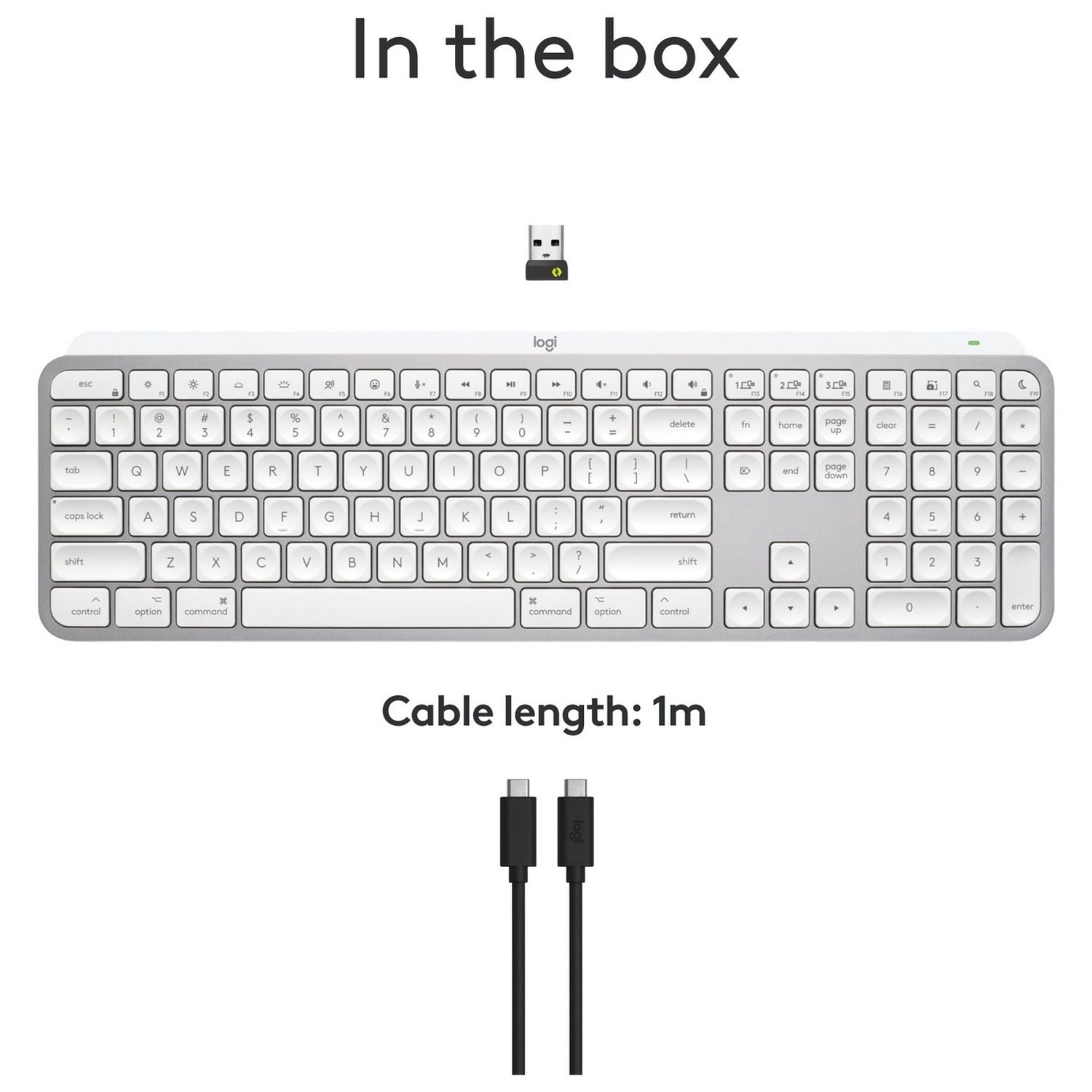 Logitech MX Keys S Mac wireless keyboard in grey, UK version
