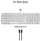 Logitech MX Keys S Mac wireless keyboard in grey, UK version